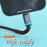 Καλώδιο Φόρτισης & Μεταφοράς Δεδομένων USB-A σε USB-C 3A με LED 1m Moxom MX-CB131 - Image 3