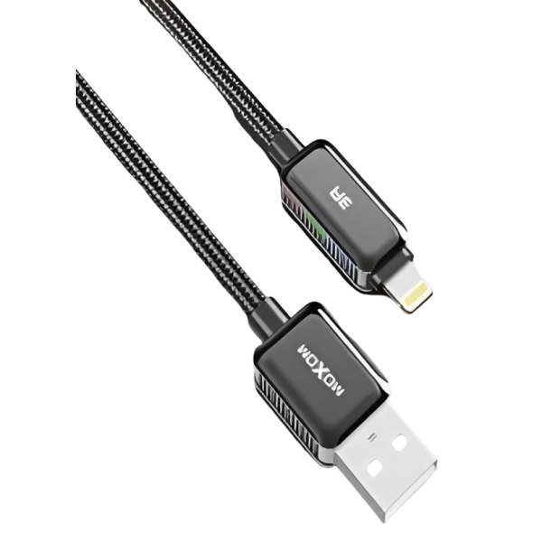 Καλώδιο Φόρτισης USB-A σε Lightning 3A με Φωτισμό LED Mοxom MX-CB378
