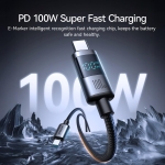 Καλώδιο Φόρτισης USB-C σε USB-C 100W με Ψηφιακή Ένδειξη 2m Joyroom S-A16 Pro - Image 2
