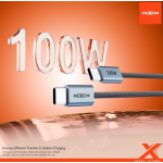 Καλώδιο Φόρτισης USB-C σε USB-C 100W Super Fast Charging Moxom LX-CB922 - Image 5