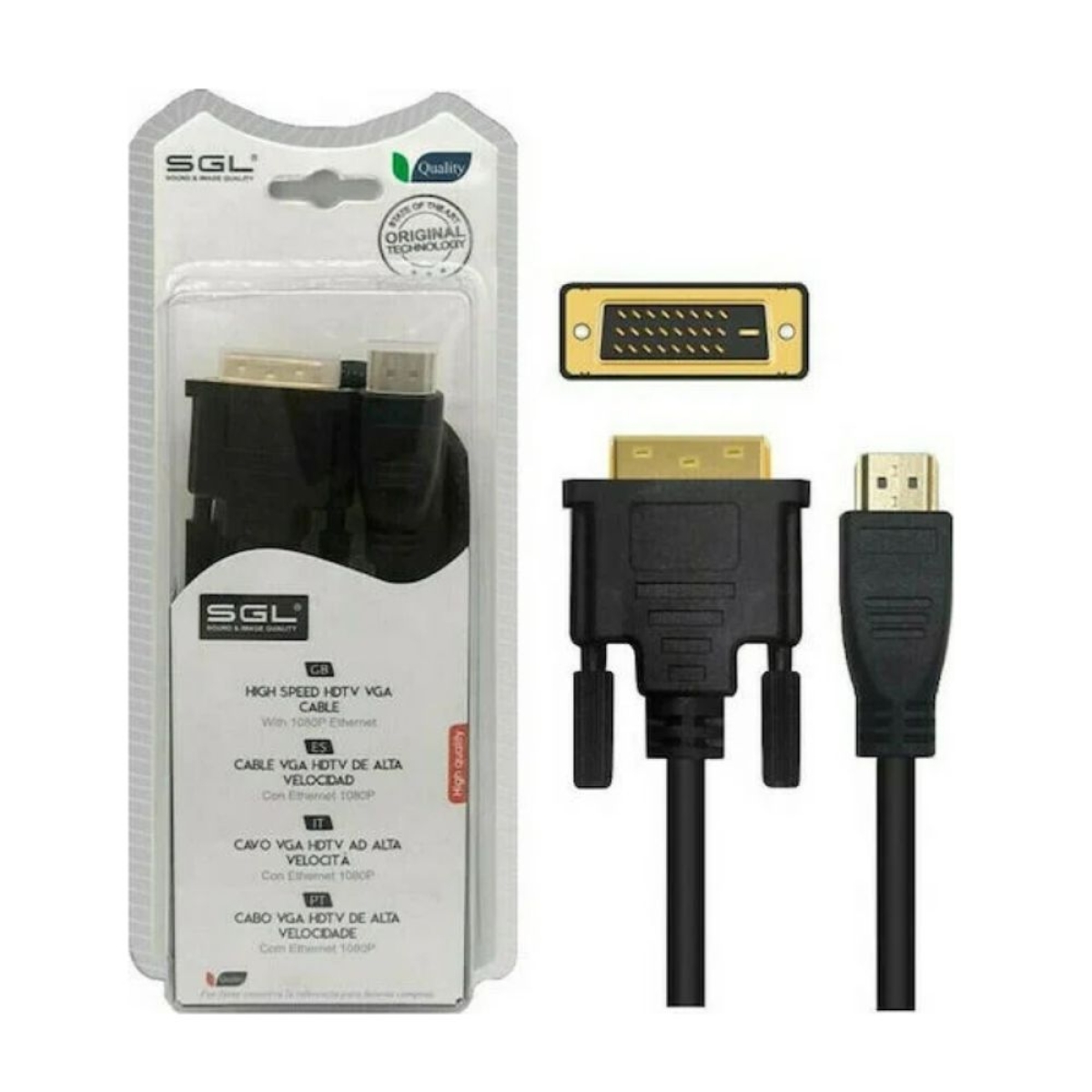 Καλώδιο HDMI-DVI - 1.5m - 1595