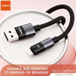 Καλώδιο USB-A σε Lightning Moxom με πλέξη Mx-Cb384