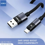 Καλώδιο USB-C σε USB-A Moxom 1 m με πλέξη Mx-Cb384 022485