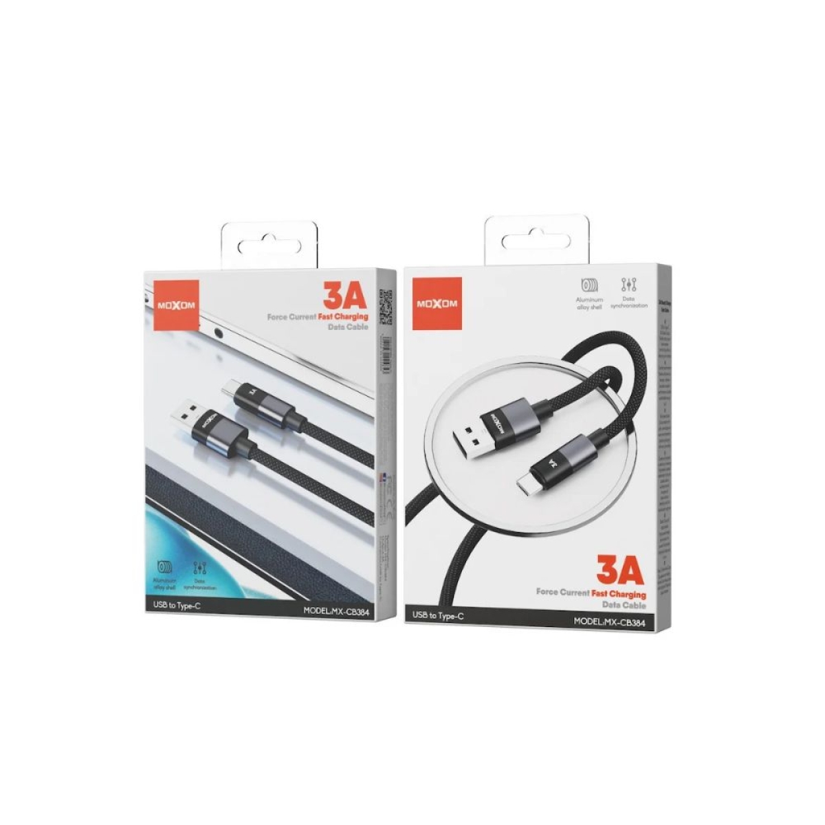 Καλώδιο USB-C σε USB-A Moxom 1 m με πλέξη Mx-Cb384 022485