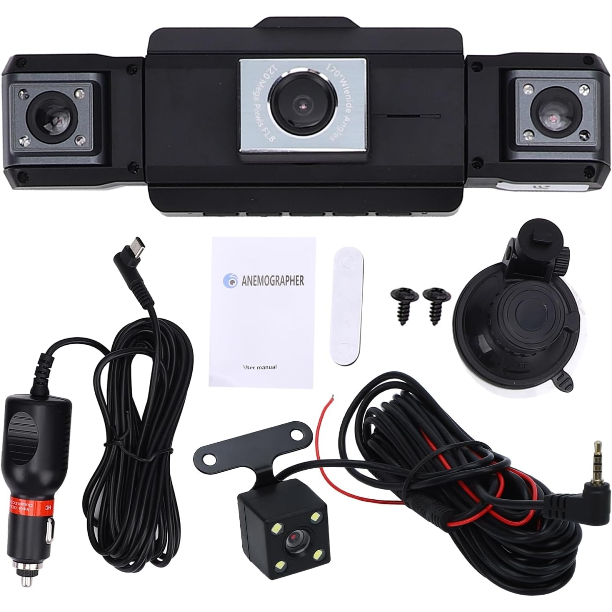 Κάμερα Αυτοκινήτου DVR 4 Καναλιών Full HD 1080P με WiFi, Νυχτερινή Λήψη και Οθόνη 3" - 9728 - Image 2