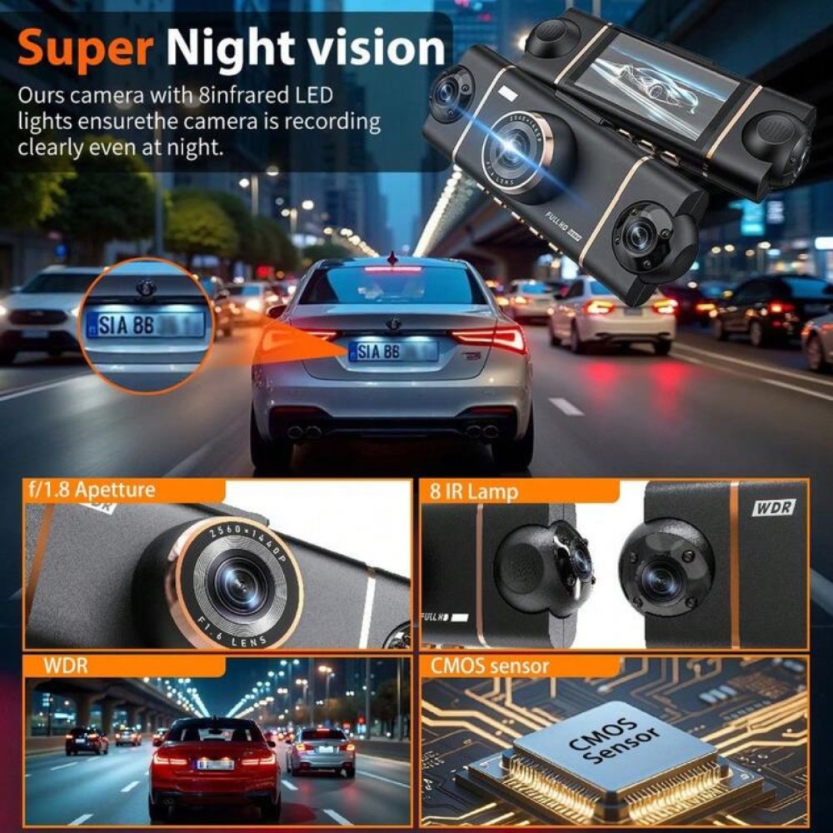 Κάμερα Καταγραφής Αυτοκινήτου DVR D65 Wi-Fi 1080p με Πίσω Κάμερα
