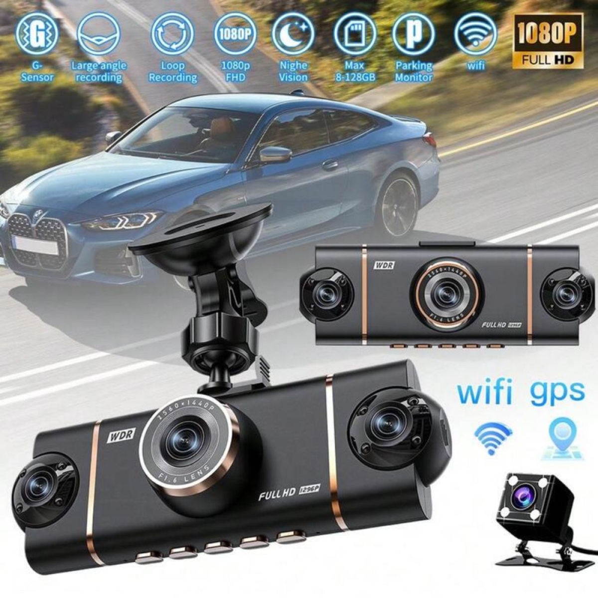Κάμερα Καταγραφής Αυτοκινήτου DVR D65 Wi-Fi 1080p με Πίσω Κάμερα