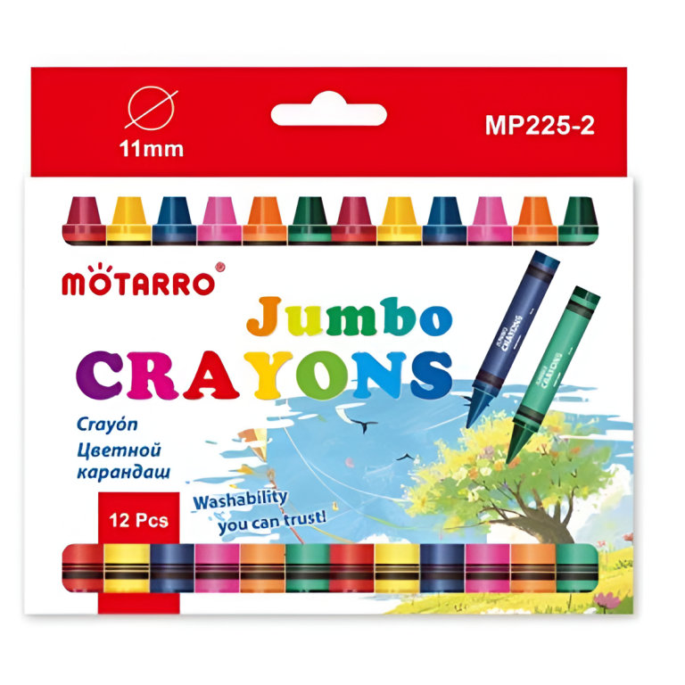 Κηρομπογιές 12 Χρωμάτων 11x92mm Motarro MP225-2