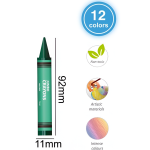 Κηρομπογιές 12 Χρωμάτων 11x92mm Motarro MP225-2