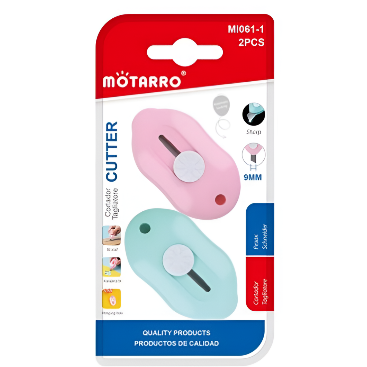 Κοπίδι Χειροτεχνίας 9mm Σετ 2 Τεμαχίων Motarro MI061-1