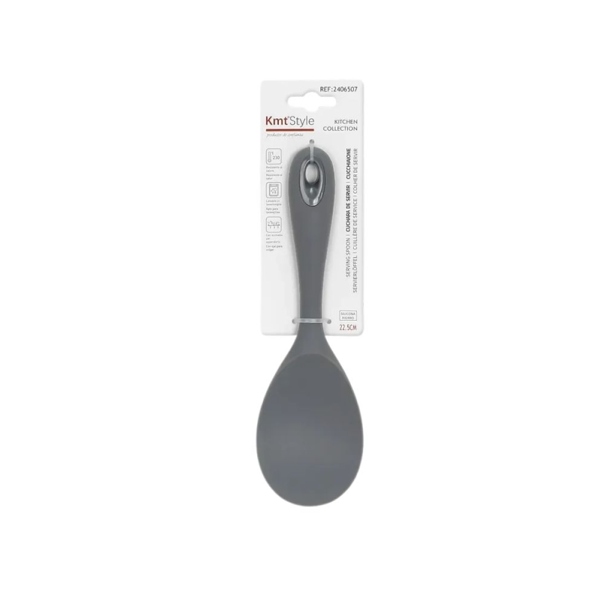 Κουτάλα σιλικόνης 2406507 Kmt Style 22,5 × 7 cm – Γκρι