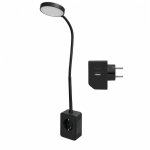 LED Φωτιστικό Τοίχου Aigostar με Πρίζα, USB-A & Type-C, 400lm – 3000K/4000K/6000K Μαύρο