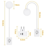 LED Φωτιστικό Τοίχου Aigostar με Πρίζα, USB-A & Type-C, 400lm – 3000K/4000K/6000K Μαύρο