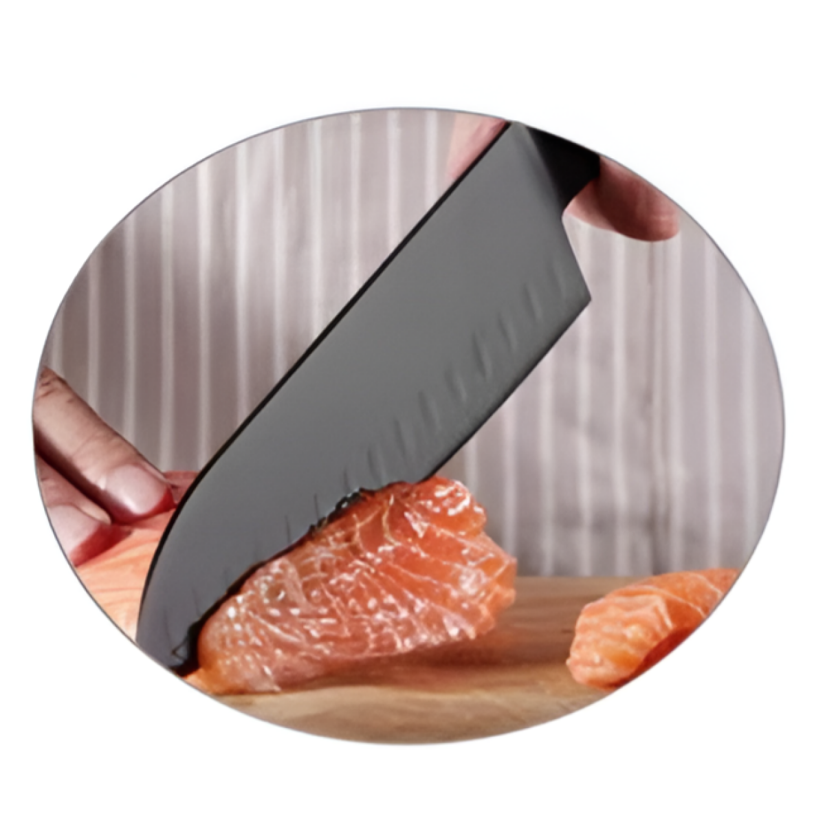 Μαχαίρι Santoku Μαύρο 29,5cm Kmt Style 2407448