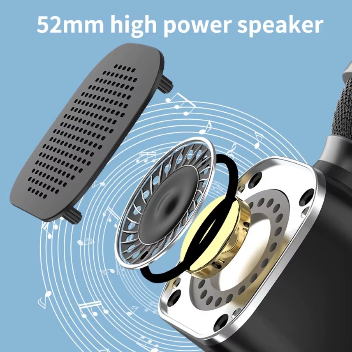 Μικρόφωνο Καραόκε Bluetooth DS-813 με Ηχείο και LED