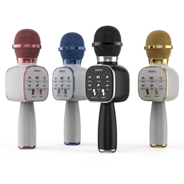 Μικρόφωνο Καραόκε Bluetooth DS-813 με Ηχείο και LED