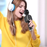Μικρόφωνο Καραόκε Bluetooth DS-813 με Ηχείο και LED