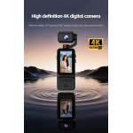 Mini Action Camera 4K με Περιστρεφόμενο Φακό 360° και Οθόνη 1.97" DV08 - Image 4