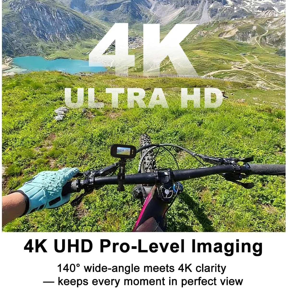 Mini Action Camera 4K Ultra HD με WiFi, Ευρυγώνιο Φακό 140°, Σταθεροποίηση EIS & Οθόνη 1.47" - M11 - Image 2