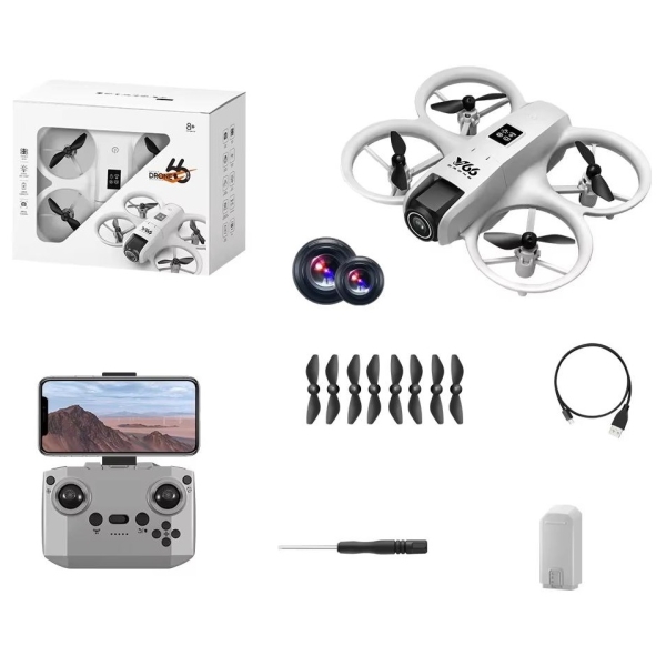 Mini Drone με Κάμερα HD 8K, WiFi FPV, Αποφυγή Εμποδίων και Περιστροφή 360° - V66