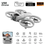 Mini Drone με Κάμερα HD 8K, WiFi FPV, Αποφυγή Εμποδίων και Περιστροφή 360° - V66