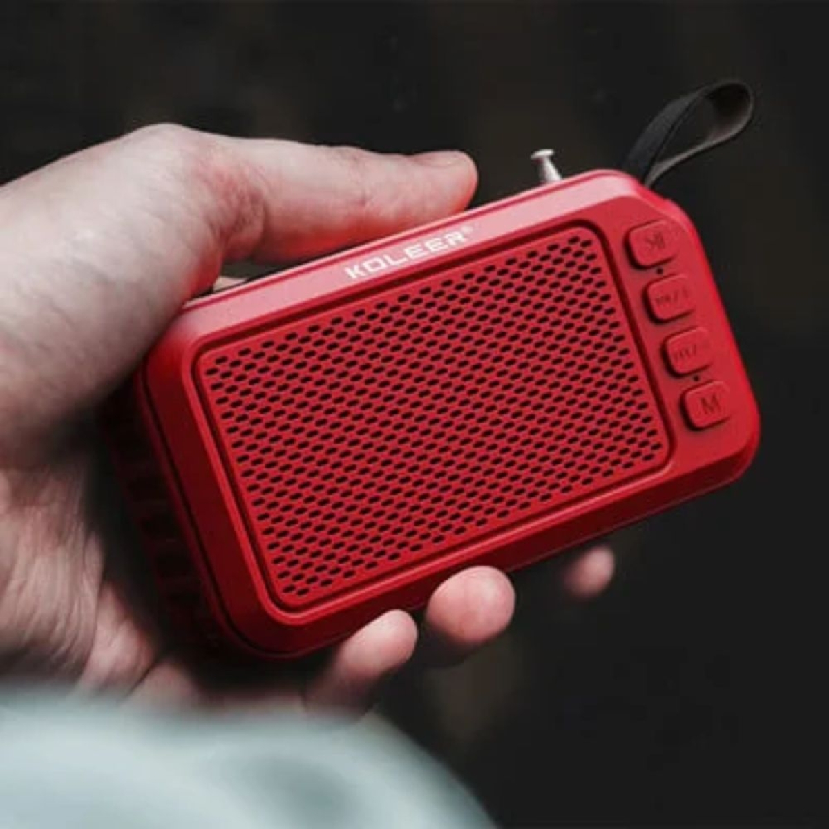 Μίνι Φορητό Ηχείο 5W Bluetooth 2" με Φακό Νύχτας και Ραδιόφωνο S26 KOLEER Μαύρο
