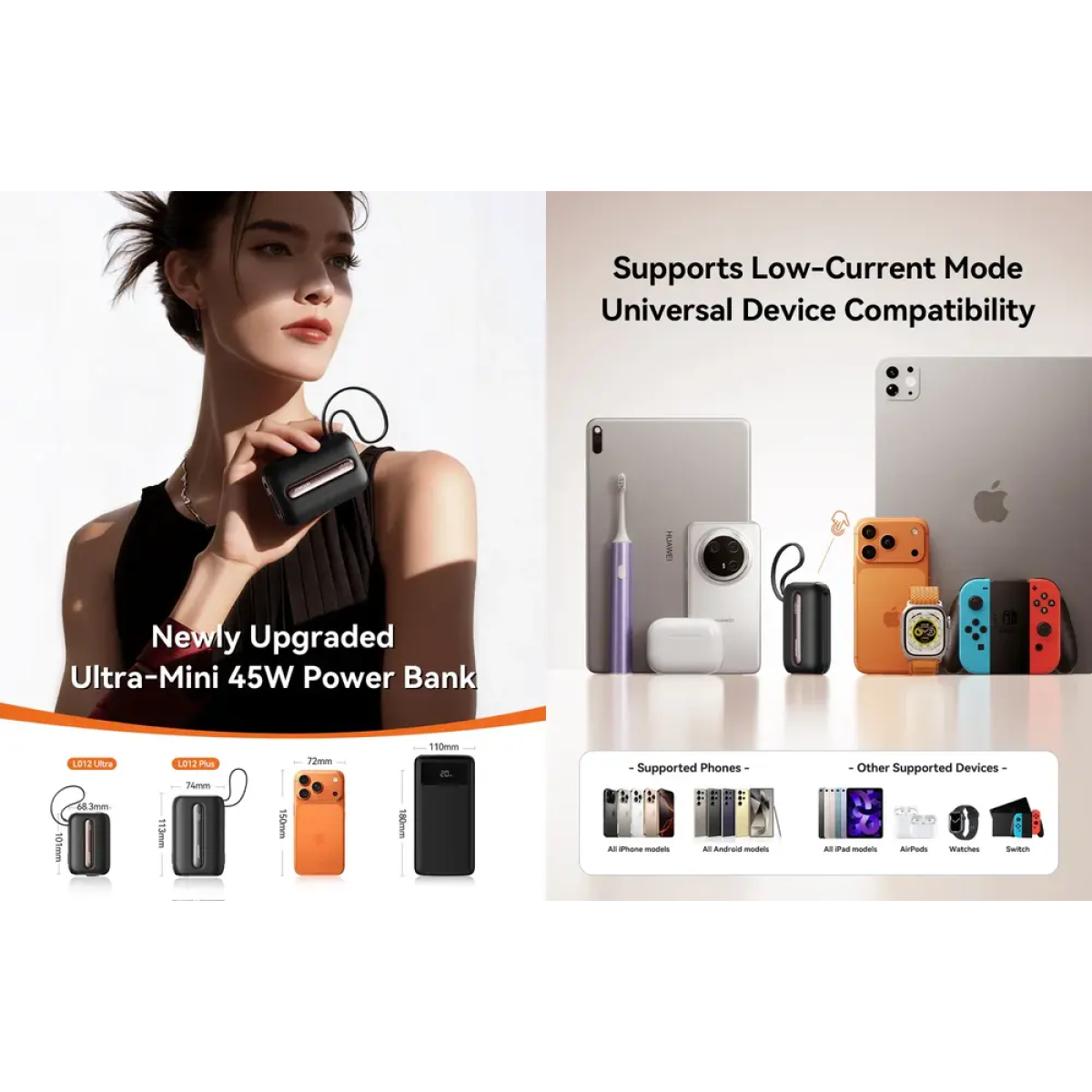 Mini Power Bank 20000mAh 45W με Ενσωματωμένα Καλώδια USB-C & Lightning Joyroom JR-L012 Ultra - Image 5