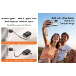 Mini Power Bank 20000mAh 45W με Ενσωματωμένα Καλώδια USB-C & Lightning Joyroom JR-L012 Ultra - Image 2