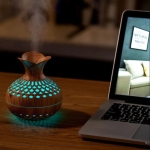 Μίνι Υγραντήρας USB SX-E34 300ml με Όψη Ξύλου
