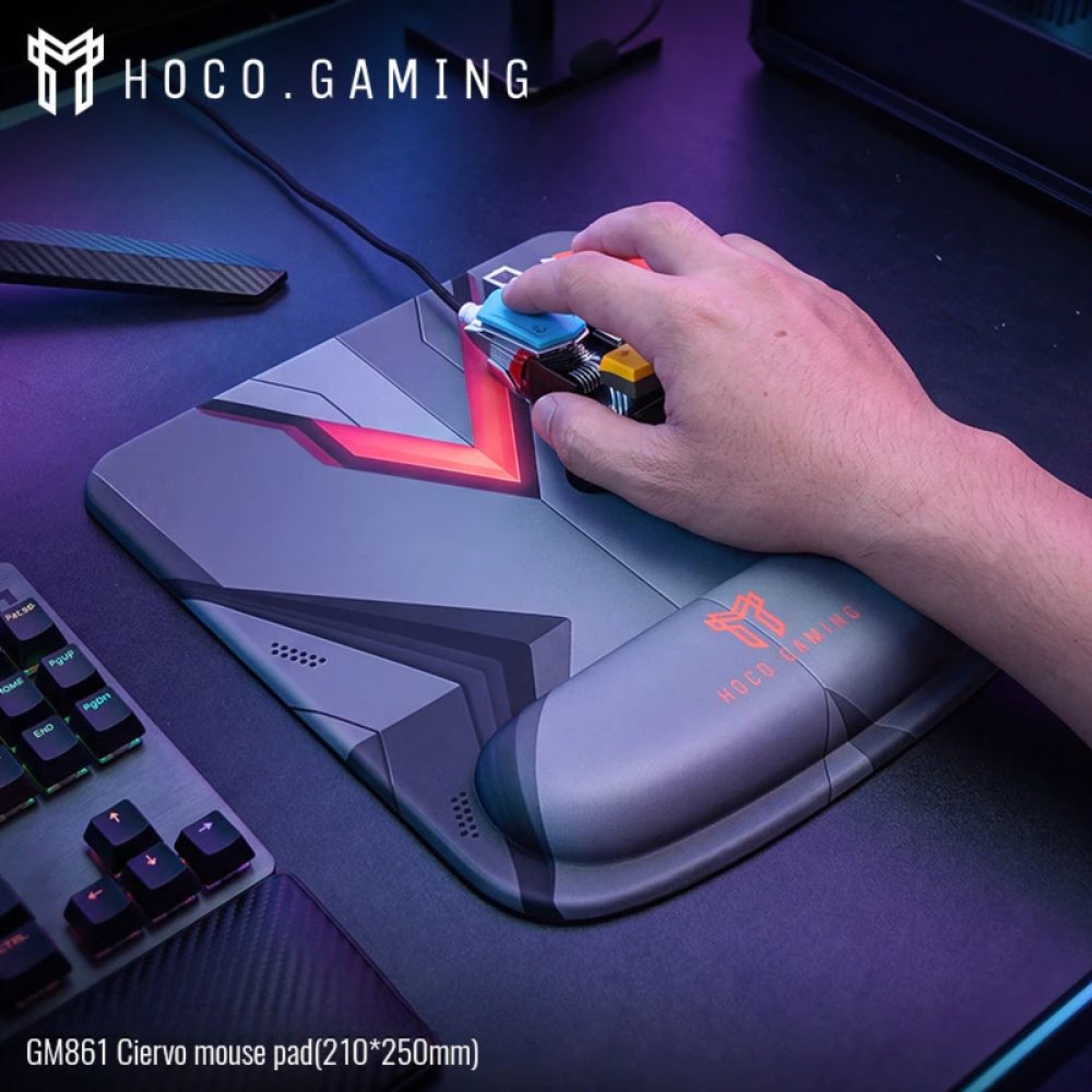 Mouse pad με στήριγμα καρπού HOCO GM861 Gel 210×250 mm