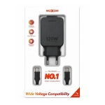 MXHC316 MOXOM GaN Charger Adapter 120W USB-C & USB-A με Καλώδιο Type-C