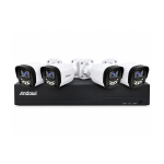 Ολοκληρωμένο Ενσύρματο Σύστημα 4K με DVR και 4 Κάμερες Ασφαλείας Andowl Q-S222