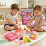 Παιδικό Σετ Κουζίνας με Εστία, Μαγειρικά Σκεύη και Τρόφιμα Cute Rabbit 590-71