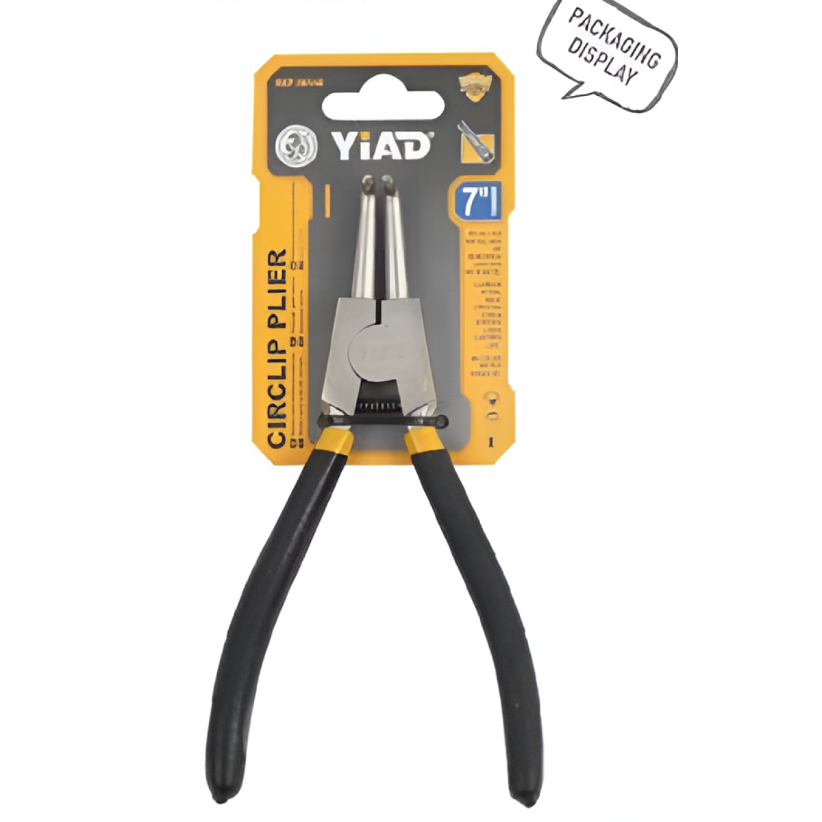Πένσα Ασφαλειών Κυρτή 180mm με Λαβές TPR YiAD 56140