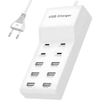 Πολυφορτιστής USB 96W με 5 Θύρες Λευκός TREQA CH-650