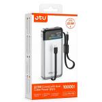 Power Bank 10000mAh 22.5W με Γρήγορη Φόρτιση, Ενσωματωμένα Καλώδια και Ψηφιακή Οθόνη LED OTU PB-108