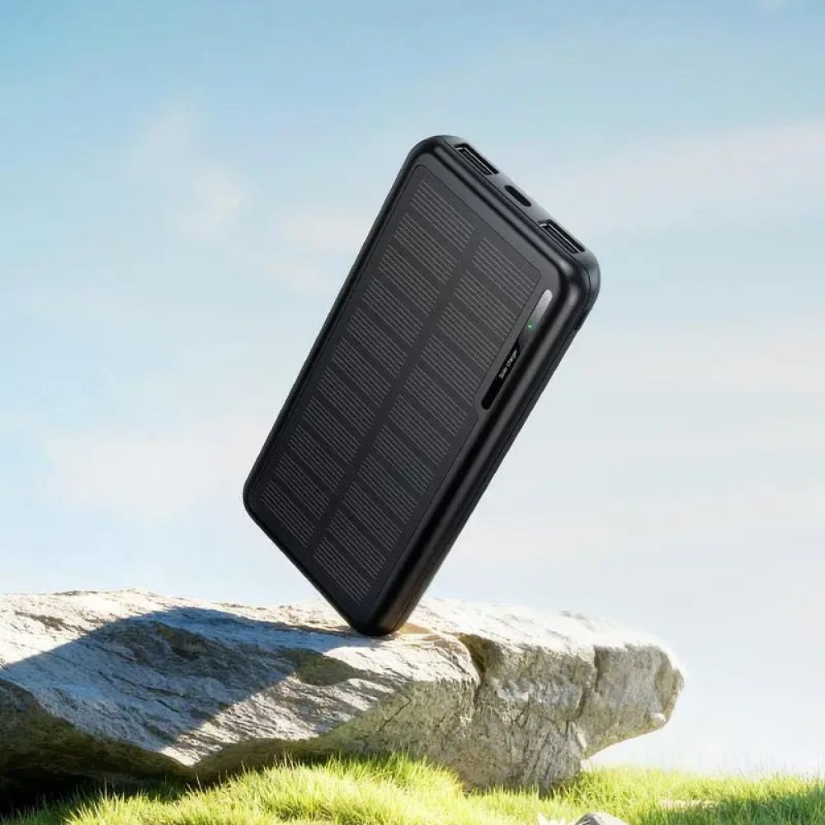 Power bank 10000mAh HOCO J176 με Ηλιακό Πάνελ και 2 USB