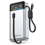 Power Bank 20000mAh 22.5W με Γρήγορη Φόρτιση, Ενσωματωμένα Καλώδια και Ψηφιακή Οθόνη LED OTU PB-204