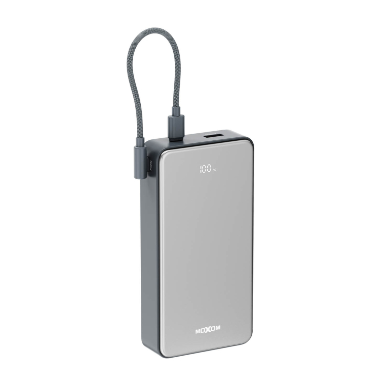 Power Bank 20000mAh 22.5W PD20W με Καλώδιo Type-C & Lightning Moxom MX-PB193