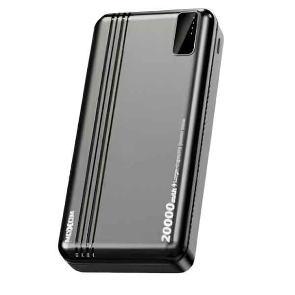Power Bank 20000mAh με 3 Θύρες USB, Φόρτιση 2.4A και Ένδειξη Μπαταρίας Moxom MX-PB230