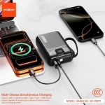Power Bank 20000mAh με Γρήγορη Φόρτιση 35W, Ενσωματωμένα Καλώδια και Ψηφιακή Οθόνη Moxom MX-PB211 - Image 2