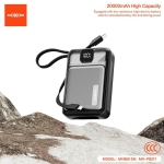 Power Bank 20000mAh με Γρήγορη Φόρτιση 35W, Ενσωματωμένα Καλώδια και Ψηφιακή Οθόνη Moxom MX-PB211 - Image 4