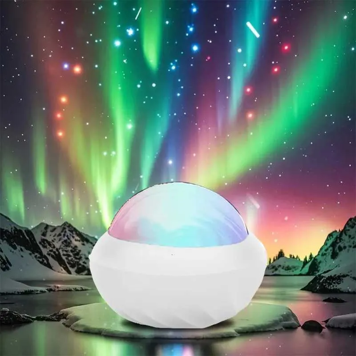 Προτζέκτορας LED Βόρειο Σέλας RGB με Περιστροφή 360°, Τηλεχειριστήριο & USB - Image 8