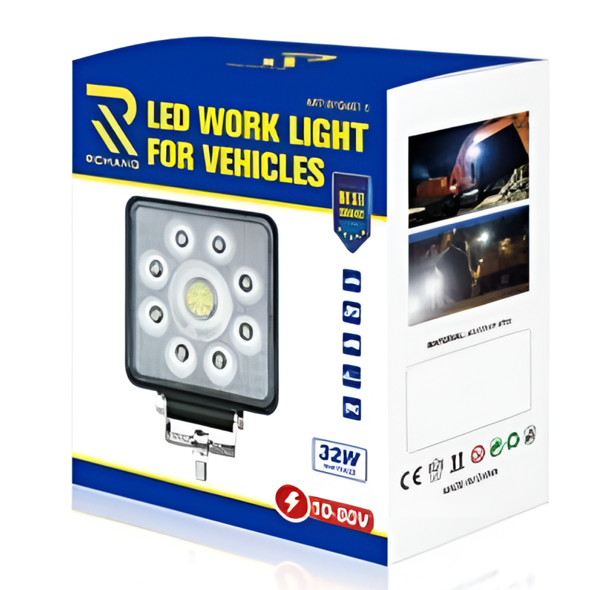 Προβολέας LED Eργασίας 32W 10-80V για Αυτοκίνητα & Φορτηγά Rchang W19467-1 - Image 2