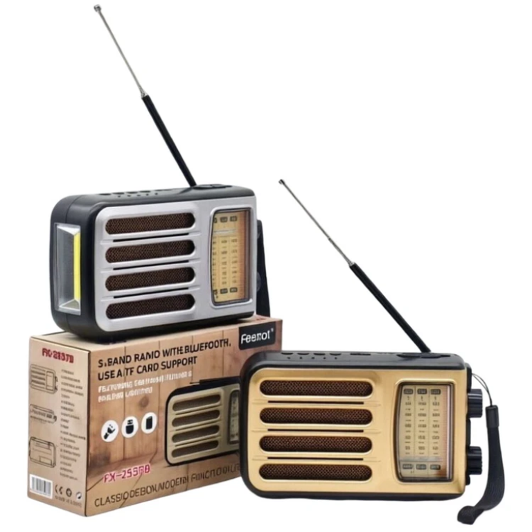 Ρετρό Ραδιόφωνο AM/FM/SW με Bluetooth, USB, AUX και Φωτισμό LED FX-2537B