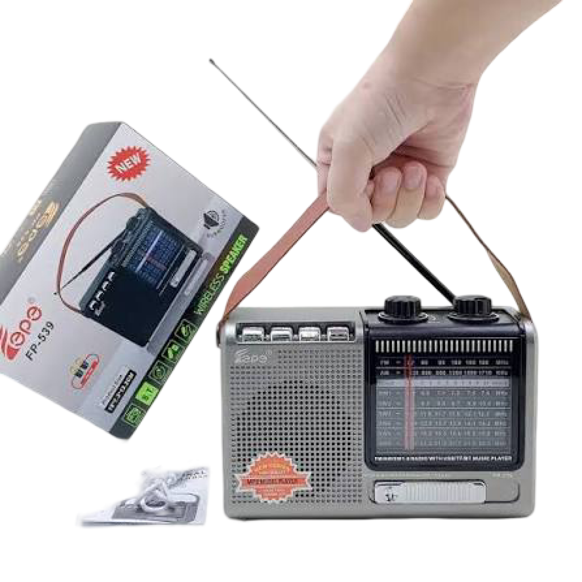 Ρετρό Ραδιόφωνο AM/FM/SW με Bluetooth, USB, AUX και Κάρτα TF FP-539