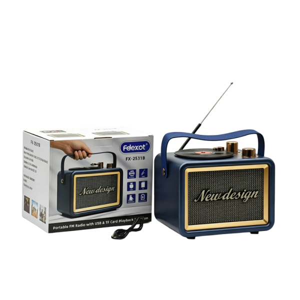 Ρετρό Ραδιόφωνο FM με Bluetooth 5.3, USB, AUX και Κάρτα TF FX-2531B