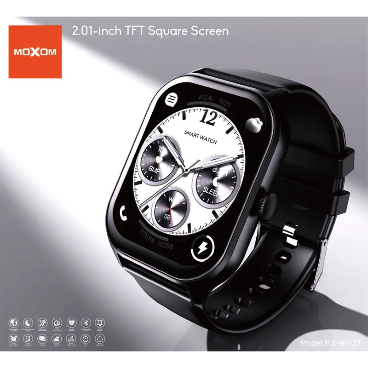 Smartwatch με Οθόνη Αφής 2.01" Bluetooth 5.3 Αδιάβροχο Moxom MX-WH27 - Image 7