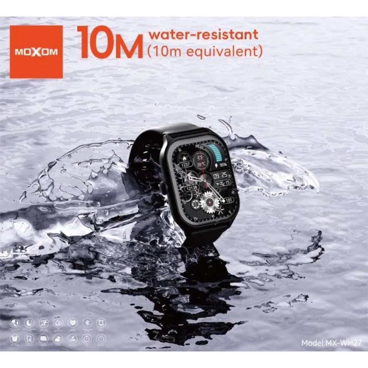 Smartwatch με Οθόνη Αφής 2.01" Bluetooth 5.3 Αδιάβροχο Moxom MX-WH27 - Image 5