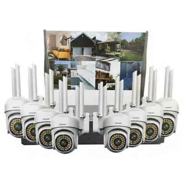 Σύστημα Aσφαλείας με 8 Κάμερες IP 8K Ultra HD και Καταγραφικό NVR PoE IP66 Andowl Q-S666 PRO